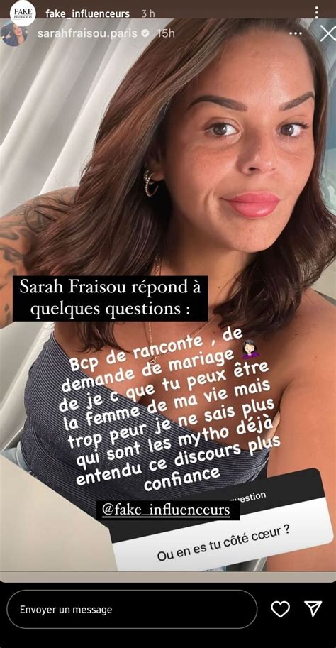 sarah fraisou avant son opération|Sarah Fraisou : Sa dernière chirurgie esthétique